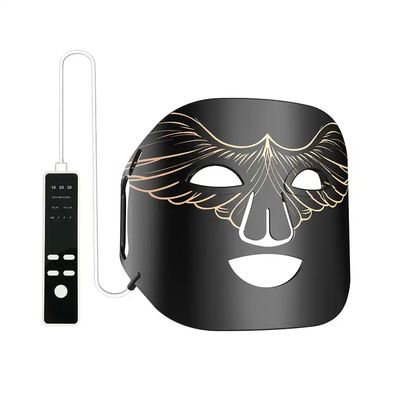 Máscara facial portátil de silicona con LED, terapia de luz roja para el rejuvenecimiento de la piel
