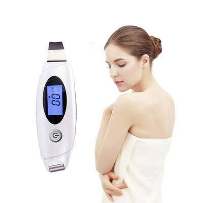 Un buen precio. Professional Ultrasonic Skin Spatula Blackhead Remover Facial Scrubber Facial Cleansing en línea